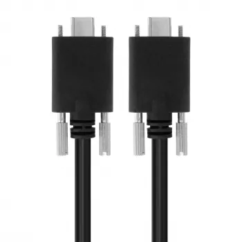 EXSYS USB 3.2 Gen 2x1 Type-C kabelis ar fiksējošām skrūvēm, 1,0m, melns EX-K1592V-1.0