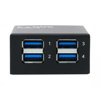EXSYS USB 3.2 Gen1 4 portu metāla centrmezgls ar 15KV ESD aizsardzību (EX-11240HMS)
