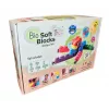 Gerardo's Toys mīksto klucīšu komplekts ar riteņiem, 33 daļas (25 klucīši + 8 riteņu daļas)