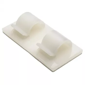 HellermannTyton RB8 skrūvējams kabeļu saišu stiprinājums, balts, poliamīds, 8 mm maksimālais saišķis, 100 gab.