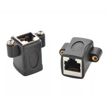 EXSYS EX-49306 Cat.5e RJ45 sieviešu-sieviešu Keystone adaptera modulis, melns
