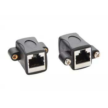EXSYS EX-49306 Cat.5e RJ45 sieviešu-sieviešu Keystone adaptera modulis, melns