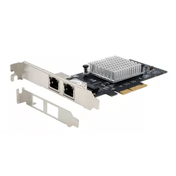 EXSYS EX-60202 divu portu 1 Gigabit Ethernet PCIe x4 tīkla karte ar Intel I350-AM2 čipsetu, 2x RJ45, iekļauts Low Profile stiprinājums