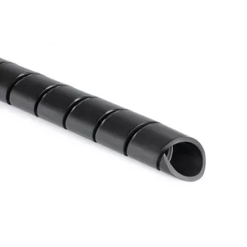 HellermannTyton 161-41301 spirālveida kabeļu aizsargs, melns, polipropilēns, 25 m, -60 līdz 80 °C