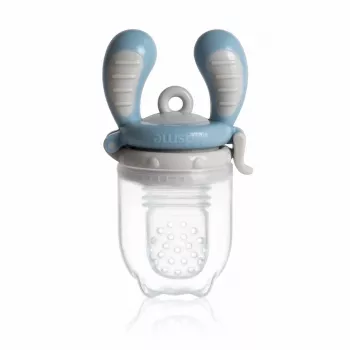 Kidsme Food Feeder Medium Azure - silikona barības dozators augļiem un dārzeņiem, no 4 mēnešiem