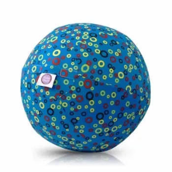 BUBA BLOON Bubabloon lateksa balons ar auduma pārvalku, apļi zilā krāsā