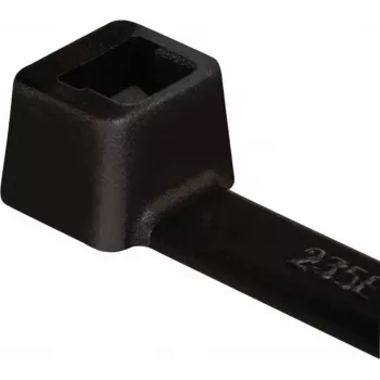 HellermannTyton T40R PA66W melnais kabeļu savilcējs 175 x 4 mm, 100 gab. 111-01625