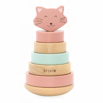 TRIXIE Cat Activity Fun Board Pyramid - koka intelekta rotaļlieta kaķiem, 12+ mēneši
