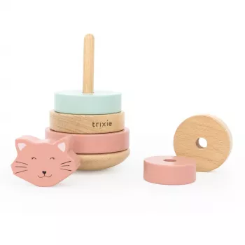 TRIXIE Cat Activity Fun Board Pyramid - koka intelekta rotaļlieta kaķiem, 12+ mēneši