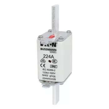 Eaton 100NHG02B NH drošinātājs D02 100 A 500 V gG ar mehānisko indikatoru, 3 gab.