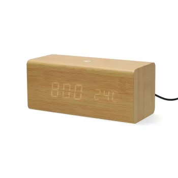 Nedis digitālais modinātāja radio ar koka dizainu