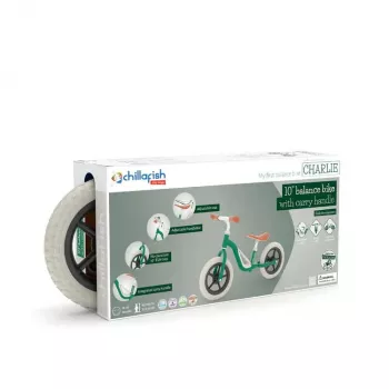 Chillafish Charlie 10 līdzsvara velosipēds, Forest Green, 1,5–4 gadi