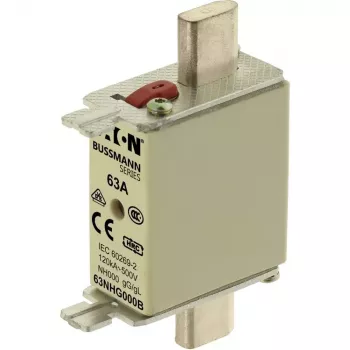 Eaton 63NHG000B NH drošinātājs, izmērs 0, 63 A, 500 V AC, gG