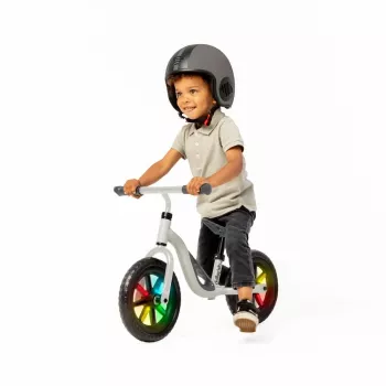 Chillafish Charlie 10 līdzsvara velosipēds, bēšā krāsā, ar gaismiņām, 1,5–4 gadi