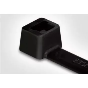HellermannTyton T50R melnais kabeļu savilcējs 200mm x 4.6mm (100 gab.) 138-00019