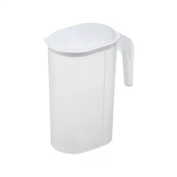 PLAST TEAM sulu krūze 1,5 L, caurspīdīga/balta, PP ar TPE blīvējumu 11200800