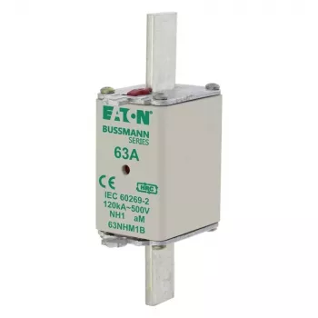 Eaton 63NHM1B NH drošinātāja ieliktnis, 1. izmērs, 63 A, 500 V AC, gG, 3 gab.