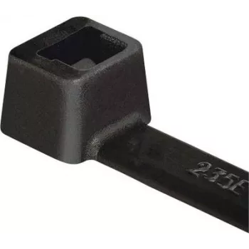 HellermannTyton T50R melns poliamīda kabeļu savilcējs 200mm x 4.6mm, 100 gab. 111-04950