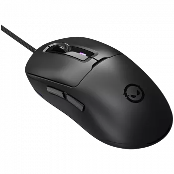 LORGAR LRG-MSA10R-BK spēļu vadu pele, Pixart PMW3311 optiskais sensors, 6400 DPI, RGB, 7 programmējamas pogas, melna