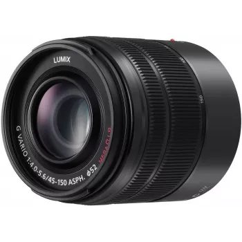 Panasonic Lumix G X Vario 45-150mm f/4.0-5.6 ASPH. MEGA O.I.S. objektīvs (melns) H-FS45150E-K