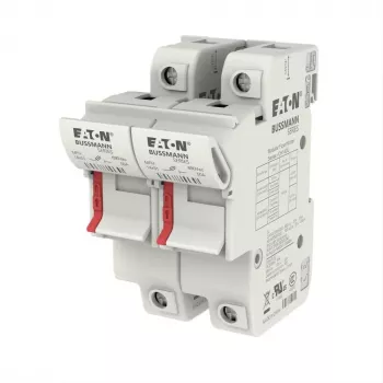 Eaton CH142DU 2 polu cilindrisko drošinātāju turētājs, 50 A, 690 V AC, DIN sliedes montāža, 14 x 51 mm