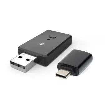 Nedis CKAA2400BK Bluetooth 5.0 USB-A adapteris, melns, 10 m diapazons