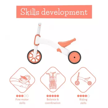 Chillafish Bunzi 2-in-1 līdzsvara velosipēds un trīsritenis, Flamingo rozā, vecumam 1-3 gadi