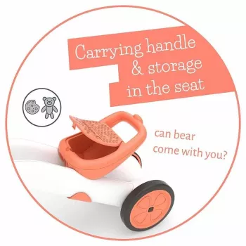 Chillafish Bunzi 2-in-1 līdzsvara velosipēds un trīsritenis, Flamingo rozā, vecumam 1-3 gadi