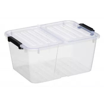 plast team HOME BOX FLEX 15L uzglabāšanas kaste ar salokāmu vāku, pārstrādāts PP, 1 gab. 23010800