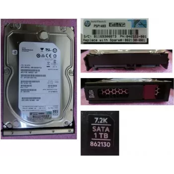 HPE 1TB SATA 6G 7.2K LFF LP cietais disks (861686-S21)