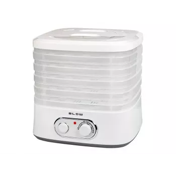 BLOW pārtikas žāvētājs sēnēm, dārzeņiem un augļiem, 5 paplātes, 250 W, digitālais taimeris un temperatūras kontrole, balts