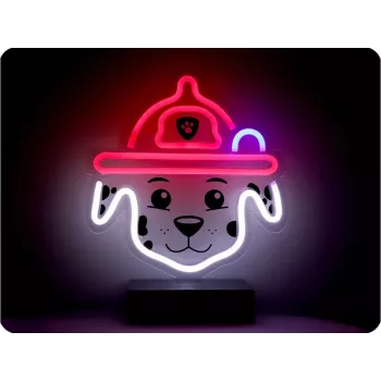 PAW Patrol LED neona lampa ar statīvu bērniem, Marshall