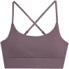 4F F079 sieviešu sporta krūšturis ar vidēju atbalstu, violets, L
