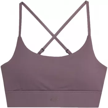 4F F079 sieviešu sporta krūšturis ar vidēju atbalstu, violets, L