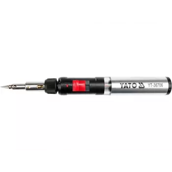 Yato YT-36706 gāzes lodāmurs 1300°C ar karstā gaisa pūtēju, melns/sarkans/nerūsējošais tērauds