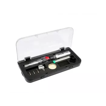 Yato YT-36706 gāzes lodāmurs 1300°C ar karstā gaisa pūtēju, melns/sarkans/nerūsējošais tērauds