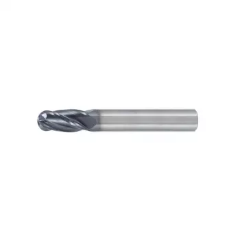 Cietā volframa karbīda stūra rādiusa frēzgalva 12,0 mm, R6,0, 4 asmeņi, 16/73 mm