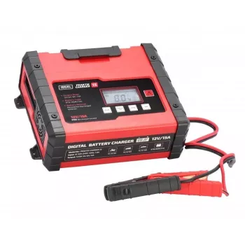 IDEAL Charger PRAKTIK CHARGER 15 LCD lādētājs, 12V/6V, 15A/7.5A, 9 pakāpju automātisks, IP65