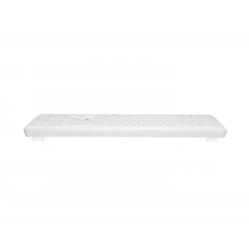NATEC Tang US bezvadu Bluetooth + 2,4 GHz klusā plānā klaviatūra, balta