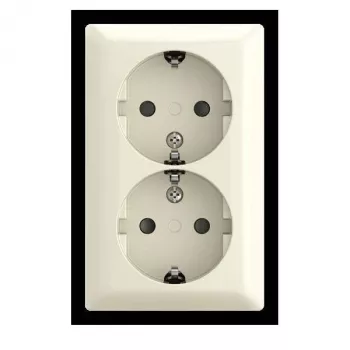 BUSCH-JAEGER SCHUKO dubultā kontaktligzda virsapmetuma Safety 202 EAPBJ-522 (2TKA00005532)