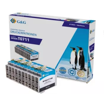 G&G saderīgs tintes kārtridžu komplekts Canon PGI-710/CLI-711 - melns, ciāna, fuksīna, dzeltens - 4 gab. (NP-R-0711 sērija) 1P0711-10