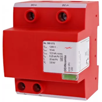 DEHN DCB YPV 1200 kombinētais zibens strāvas un pārsprieguma aizsargs fotoelektriskajām sistēmām (900070)