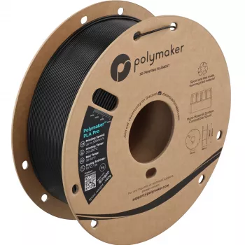 Polymaker PolyLite PLA Pro 1,75mm HS Tough Metal Black 1kg 3D filamentas (PA13027)