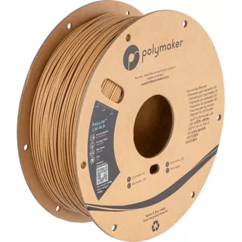 Polymaker PolyLite LW-PLA 1.75mm melns 0.8kg (PA08004)