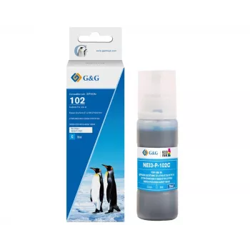 G&G saderīga tintes pudele Epson 102/C13T03R240 zilganzaļa (20694)
