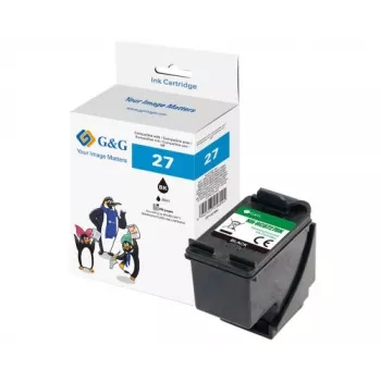 G&G saderīga melnās tintes kasetne GP-H27BK HP 27 (C8727A) printeriem