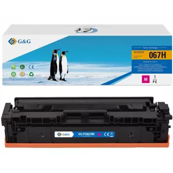 G&G XL tonera kasetne, saderīga ar Canon 067H fuksijas krāsā (21619)