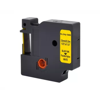 G&G poliamīda marķēšanas lente 12mm x 3,5m dzeltena/melna Dymo Rhino RL-D-Ny-18490-BK/YE-12MM*3.5M