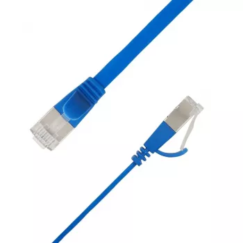 LinkIT plakanais U/FTP Cat6A zilais 4m AWG tīkla kabelis (STP-FL6A-00400-BL)