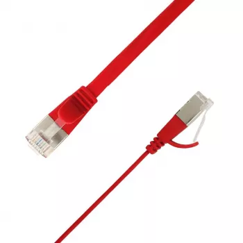 LinkIT plakanais U/FTP Cat6A tīkla kabelis, sarkans, 4.5m, AWG (STP-FL6A-00450-RD)